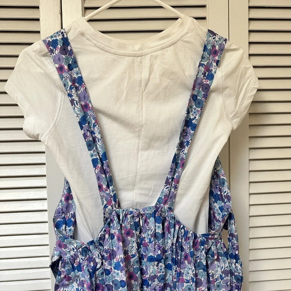 J. Crew Liberty Print Cotton Dress Adjustable Straps Open Back Pockets Size 6 - Picture 17 of 17